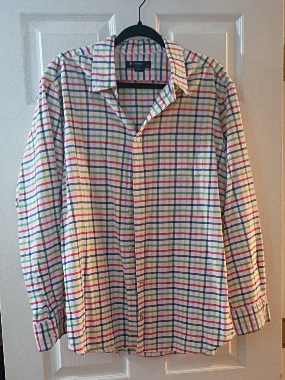 Men's Multi-Color Plaid Button-Up Shirt